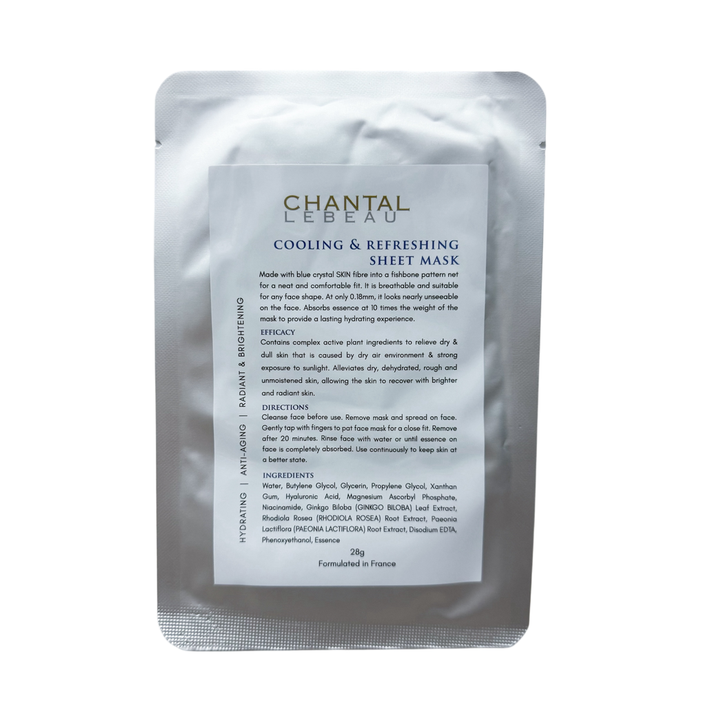 Cooling & Refreshing Sheet Mask | Chantal Lebeau Cooling & Refreshing Sheet Mask | Chantal Lebeau
